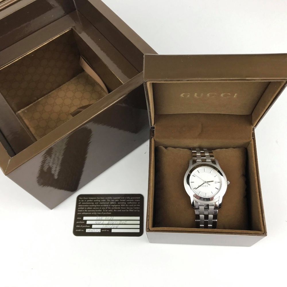 NWT Authentic Gucci Silver Stainless Steel Watch - Picture 3 of 8
